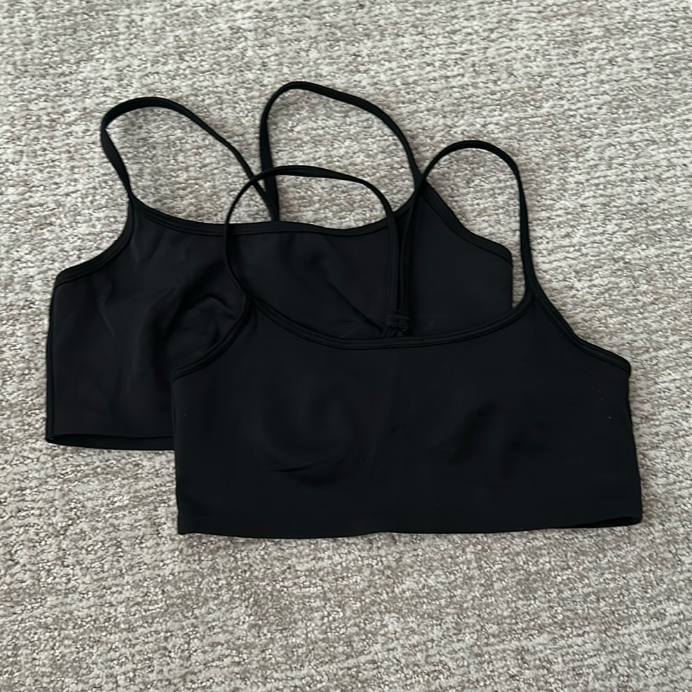 2 T-back unpadded bras